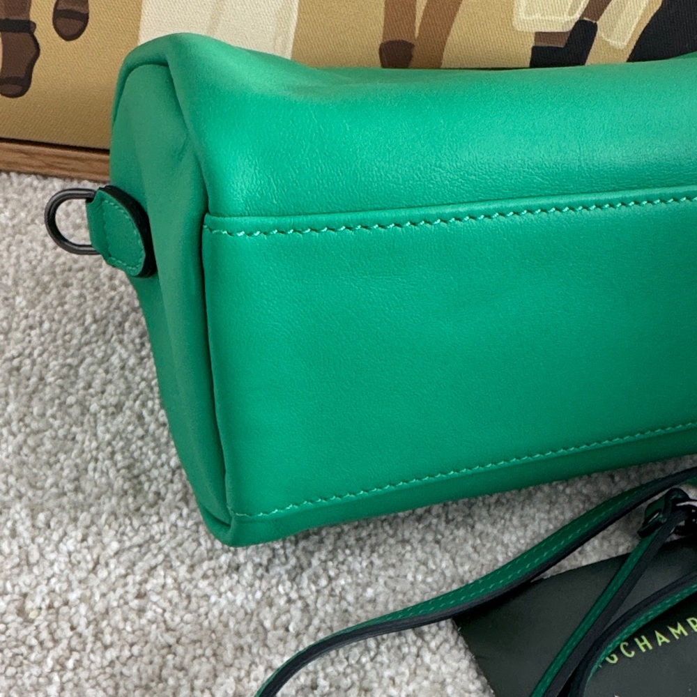Longchamp LePliage Xtra Xs Leather Green Crossbody Bag - Picture 9 of 16